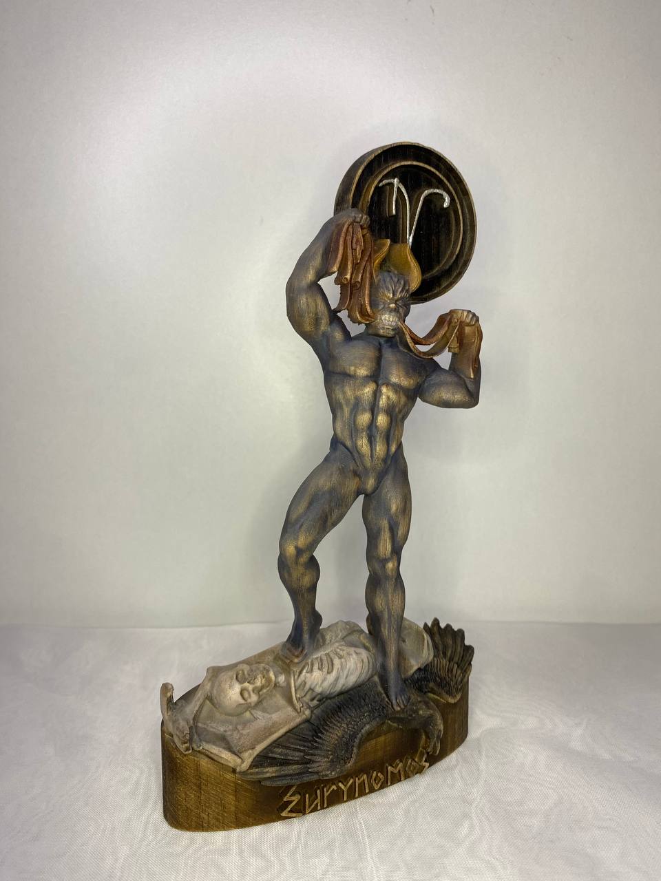 Eurynomous Satanic statue Occult decor Mayhem Demonolatry Sigil of eurynomous Demon decor Demon art Witchy decor Satan Ritual altar Demon