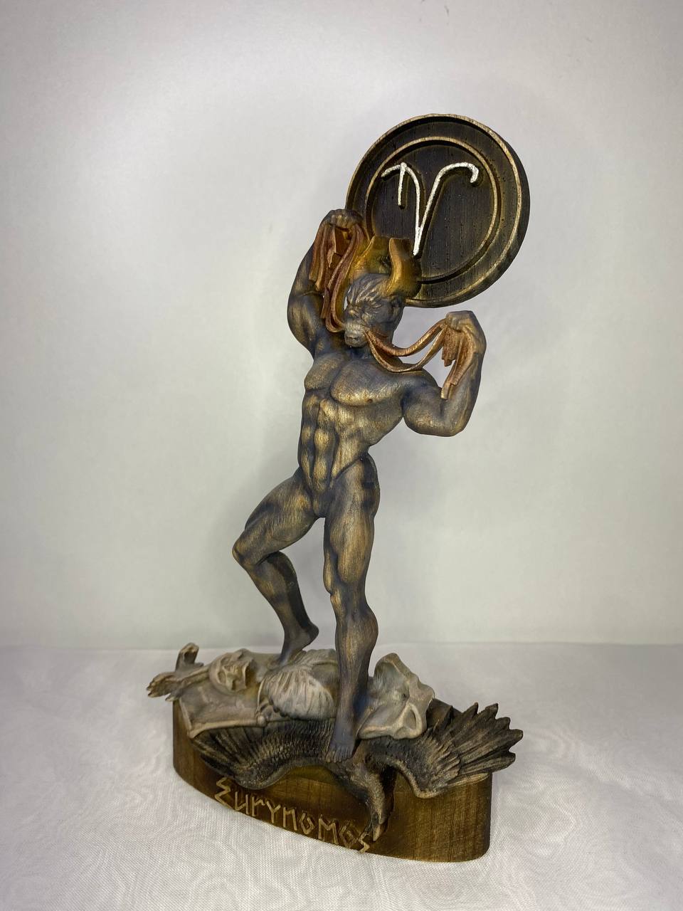 Eurynomous Satanic statue Occult decor Mayhem Demonolatry Sigil of eurynomous Demon decor Demon art Witchy decor Satan Ritual altar Demon