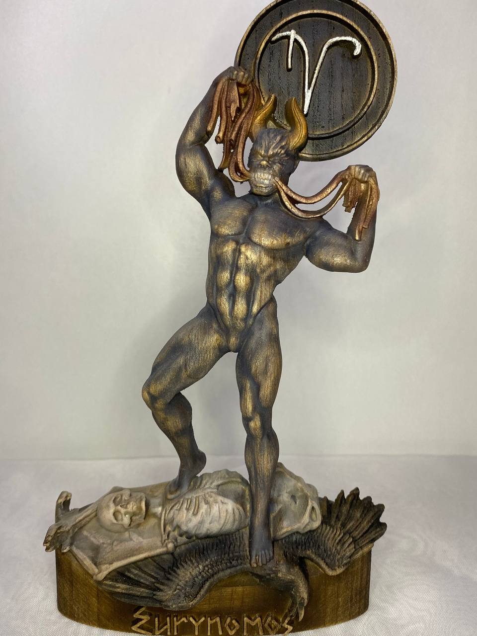Eurynomous Satanic statue Occult decor Mayhem Demonolatry Sigil of eurynomous Demon decor Demon art Witchy decor Satan Ritual altar Demon