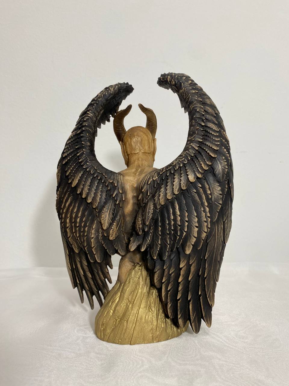 Demon Demon statue Satan statue Occult statue Demon decor Gothic decor Satanic statue Lucifer statue Wooden statue