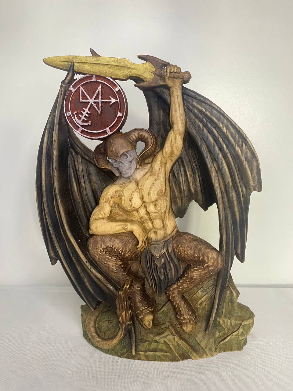 Abaddon Sigil of Abaddon Demon Statue Demon Sigil Goetia Witchcraft Occult Decor Demonology Black Magic Satan Statue Goetia Art Goetia Demon