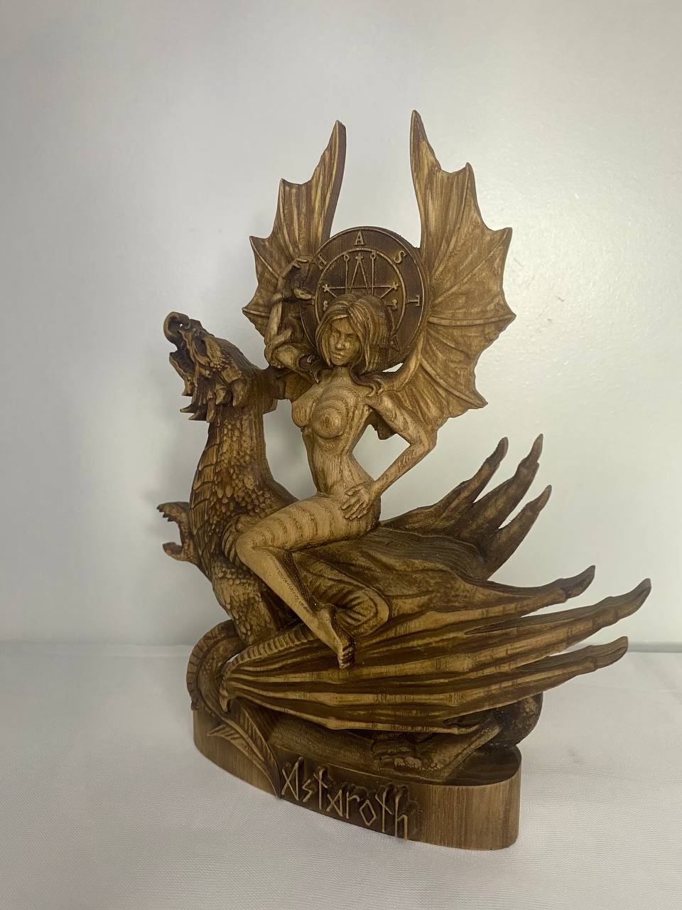 Astaroth Astaroth statue Astaroth sigl Demon statue Satan statue Witchcraft altar Ishtar statue Occult décor Gods statue Wood carved statue