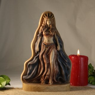 Hecate statue Hecate altar Goddess statue Greek goddess Greek mythology Greek statue Hecate art Hecate figurine Wood carving Witchcraft