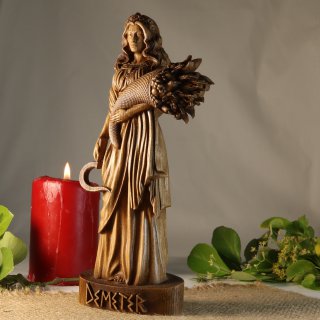 Demeter Greek mythology Demeter statue Greek statue Greek goddess Demeter goddess Goddess statue Greek goddess statue Home decor Wood statue