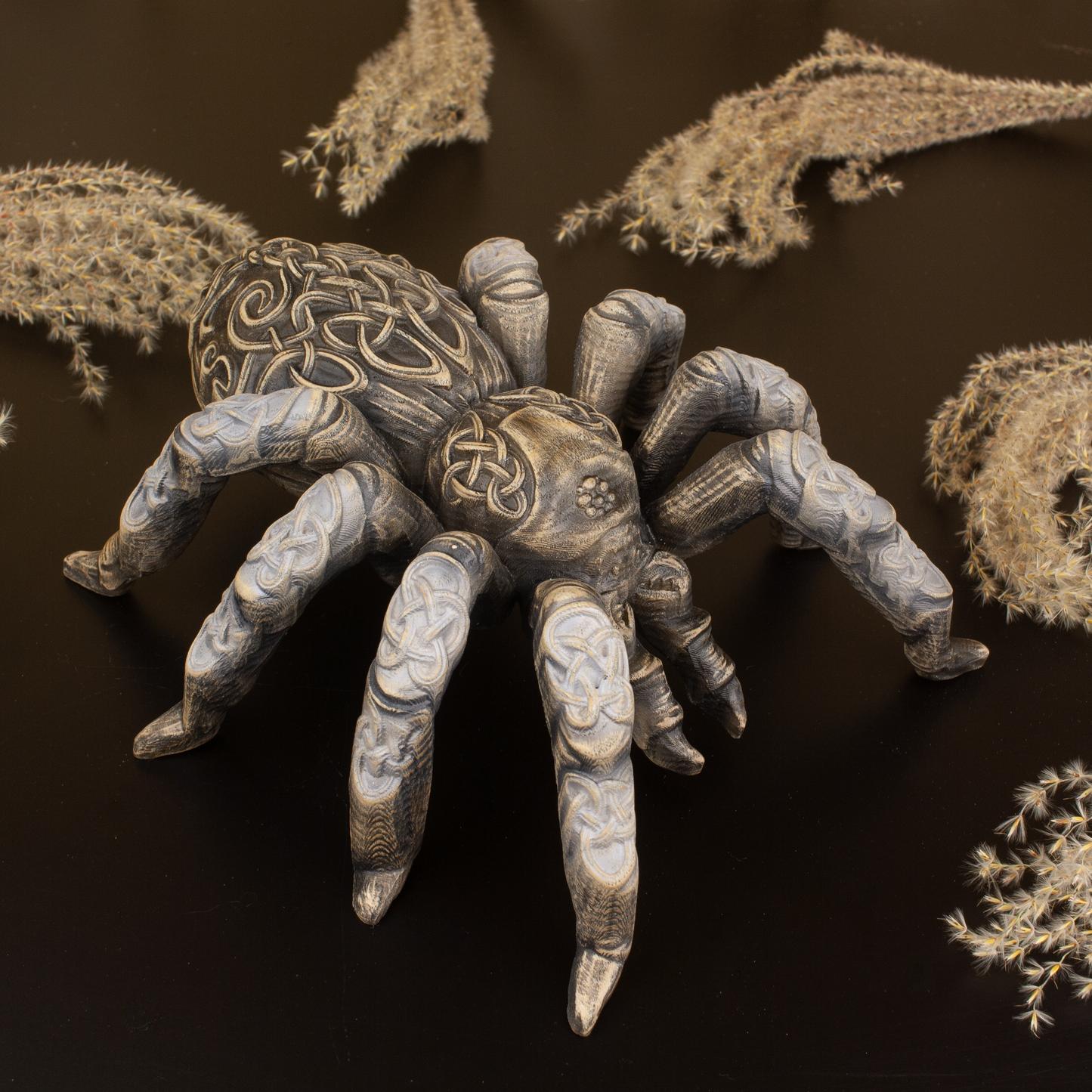 Norse Pagan Spider Sculpture: A Wooden Symbol of Myth and Magic