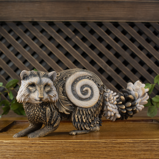 Raccoon figurine Tanuki Animal statue