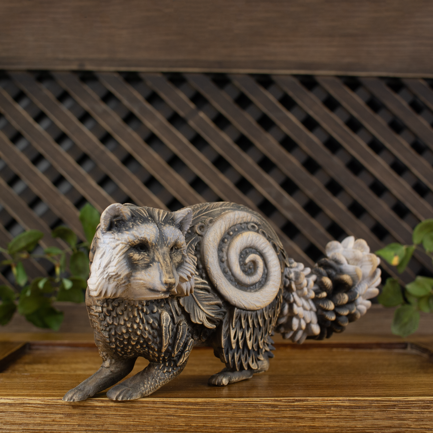 Raccoon figurine Tanuki Animal statue