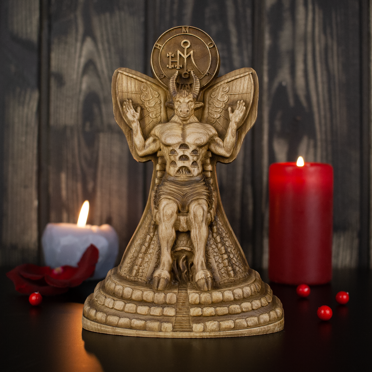 Moloch statue, Demon statue Occult decor