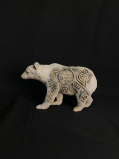 Inuit polar bear Inuit Inuit art Inuit carving Inuit sculpture Polar bear Bear Wood figurine Home decor Wood statue Wood carving Decorstatue
