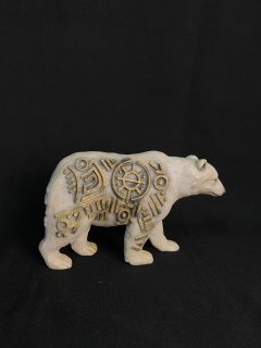 Inuit polar bear Inuit Inuit art Inuit carving Inuit sculpture Polar bear Bear Wood figurine Home decor Wood statue Wood carving Decorstatue