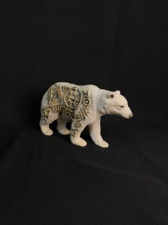 Inuit polar bear Inuit Inuit art Inuit carving Inuit sculpture Polar bear Bear Wood figurine Home decor Wood statue Wood carving Decorstatue