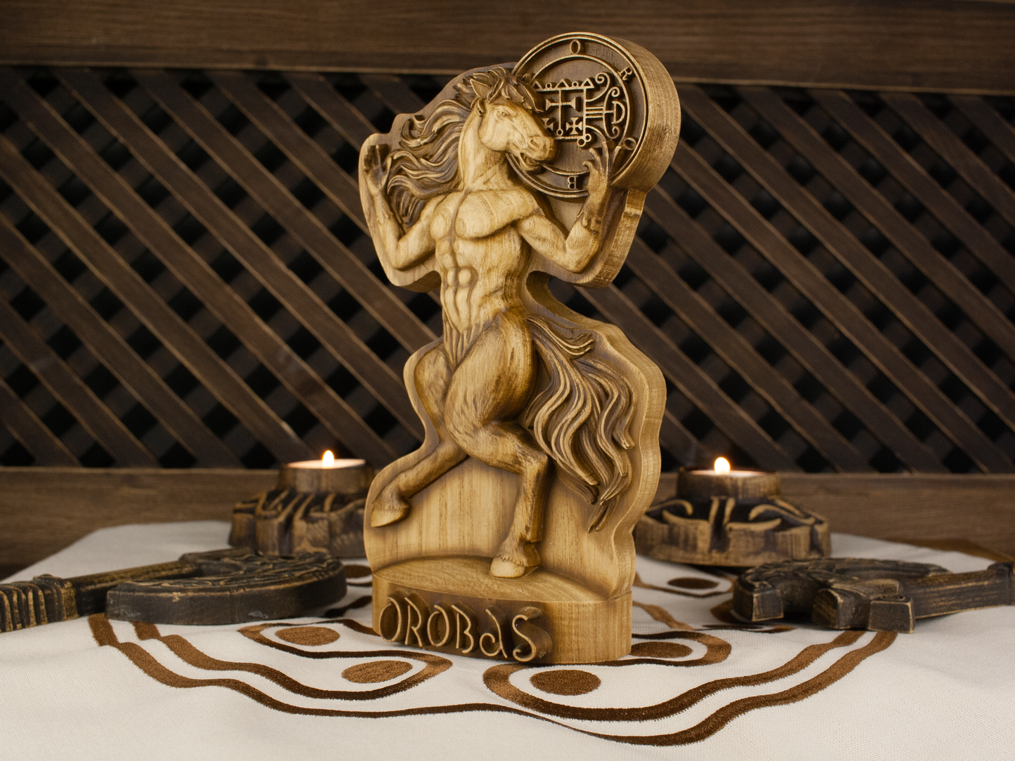 Demon Orobas: Goetia, Demon Wooden statue
