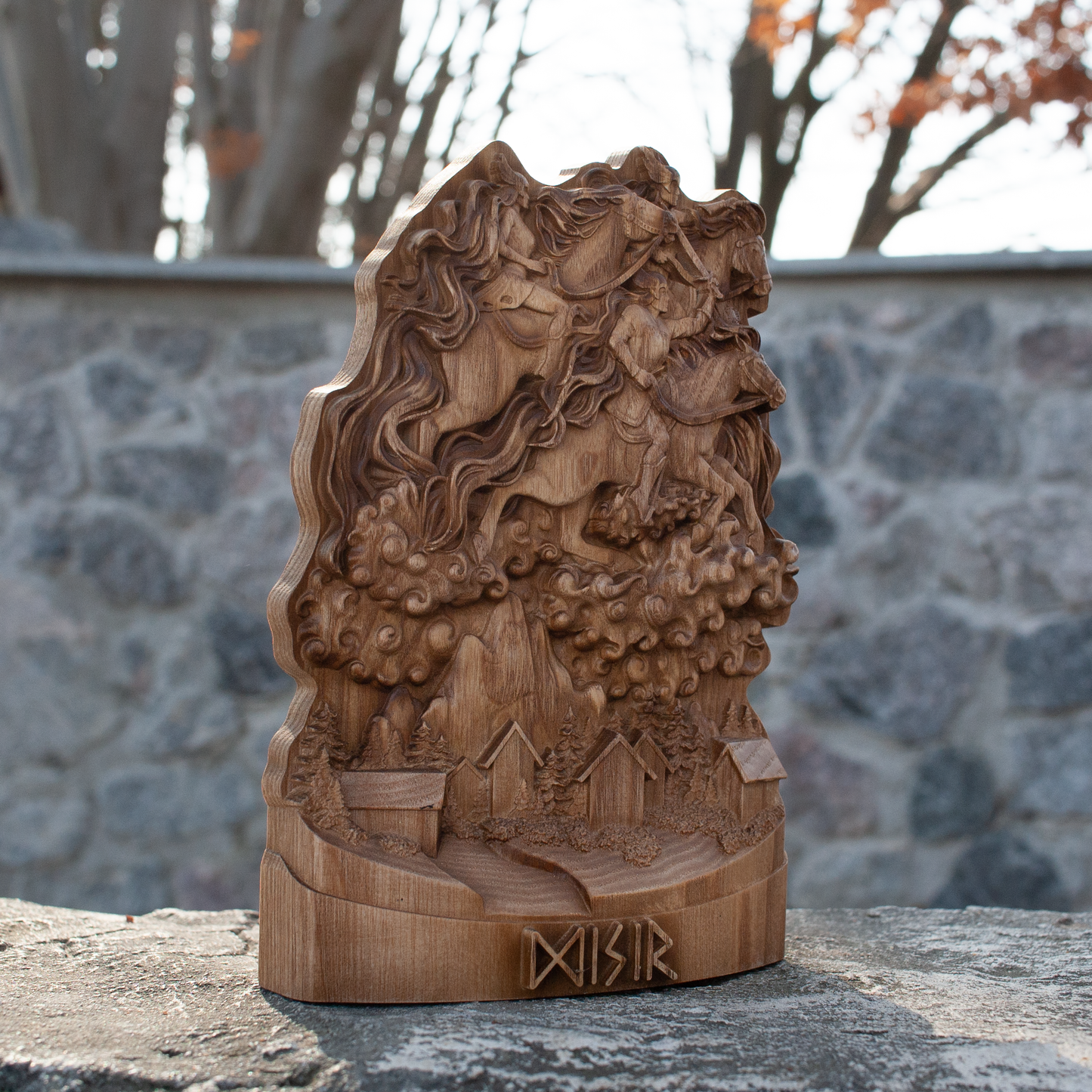 Norse Disir, Goddess statue, Pagan decor Spirits Norse gods Odin altar Pagan altar Norse mythology Wood carving