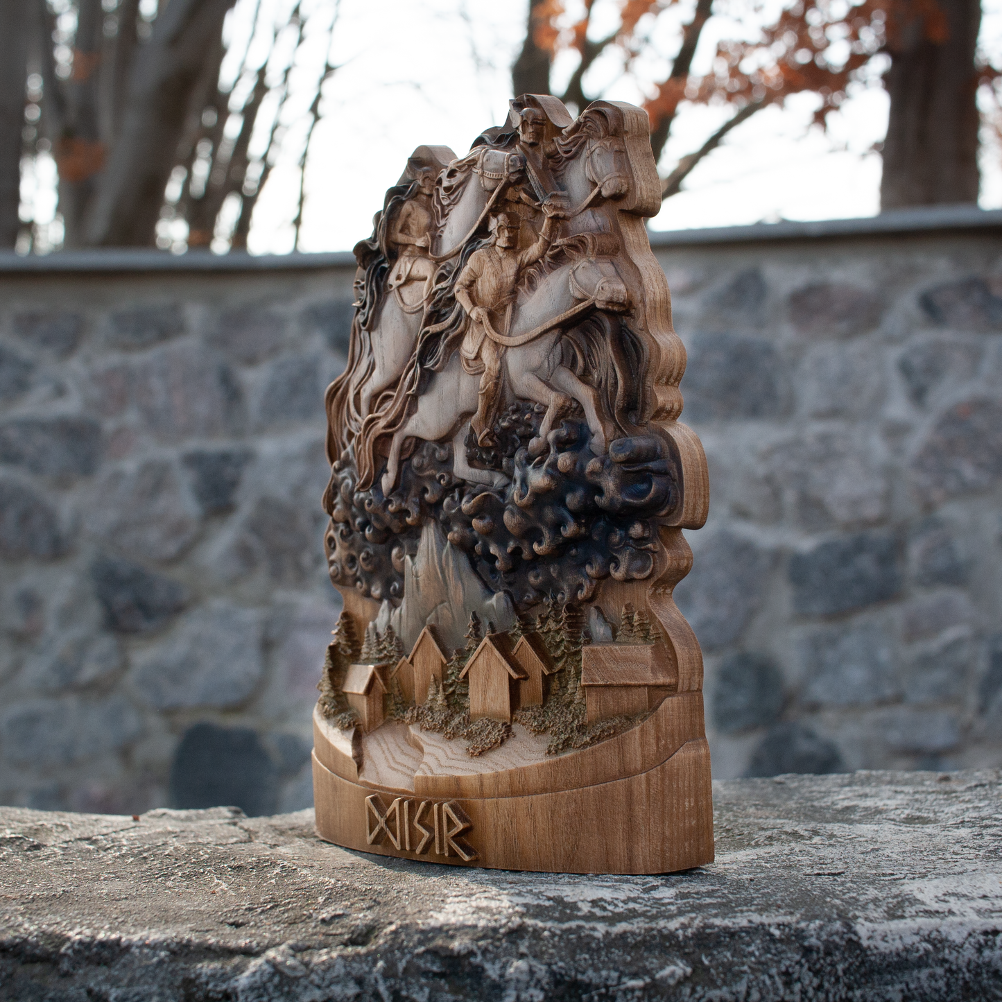 Norse Disir, Goddess statue, Pagan decor Spirits Norse gods Odin altar Pagan altar Norse mythology Wood carving