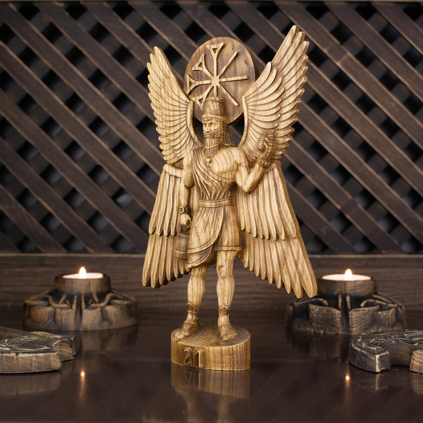 Anu Sumerian gods Mesopotamia Astarte Ancient Mesopotamian deity Mesopotamia art Wood sculpture Wooden statue Wood carving