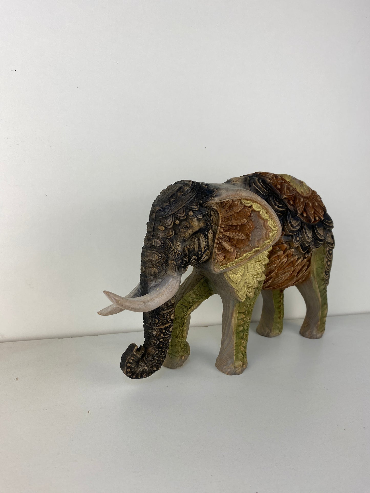 Elephant sculpture Hindu elephant Wooden elephant Elephant figurine Elephant decor Elephant gift Ganesha Elephant home decor Wood carving