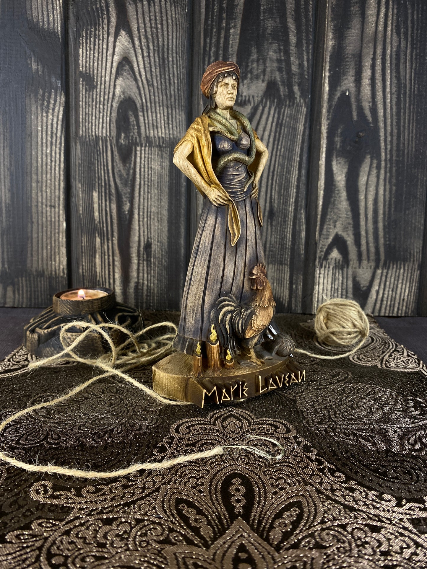 Marie laveau Voodoo queen Witch statue New orleands Marie laveau statue Witchcraft altar Spiritual Altar statue Voodoo décor Hoodoo statue
