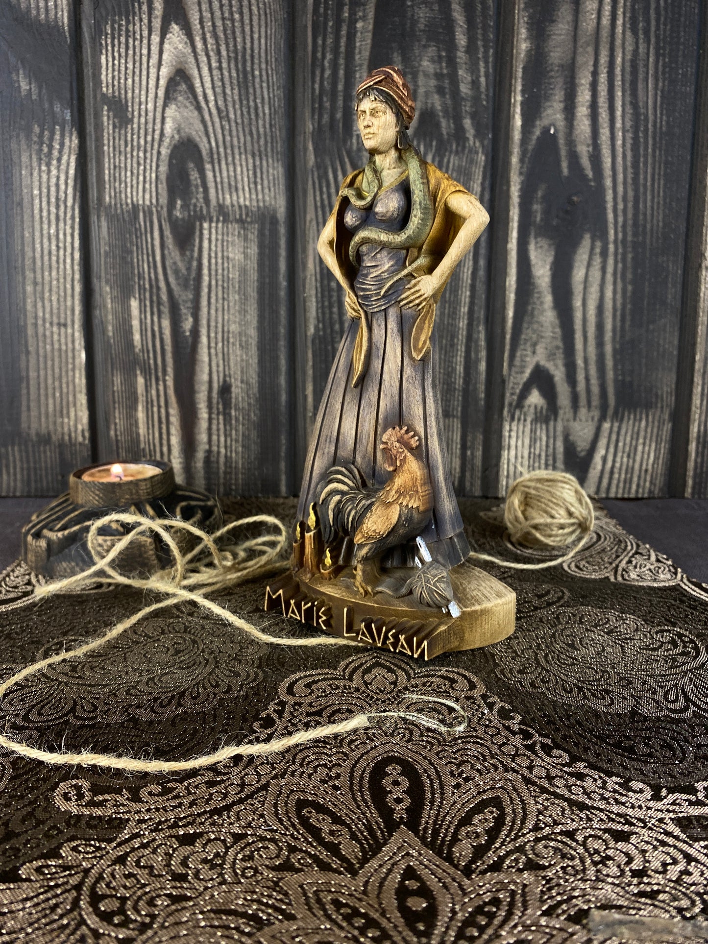 Marie laveau Voodoo queen Witch statue New orleands Marie laveau statue Witchcraft altar Spiritual Altar statue Voodoo décor Hoodoo statue