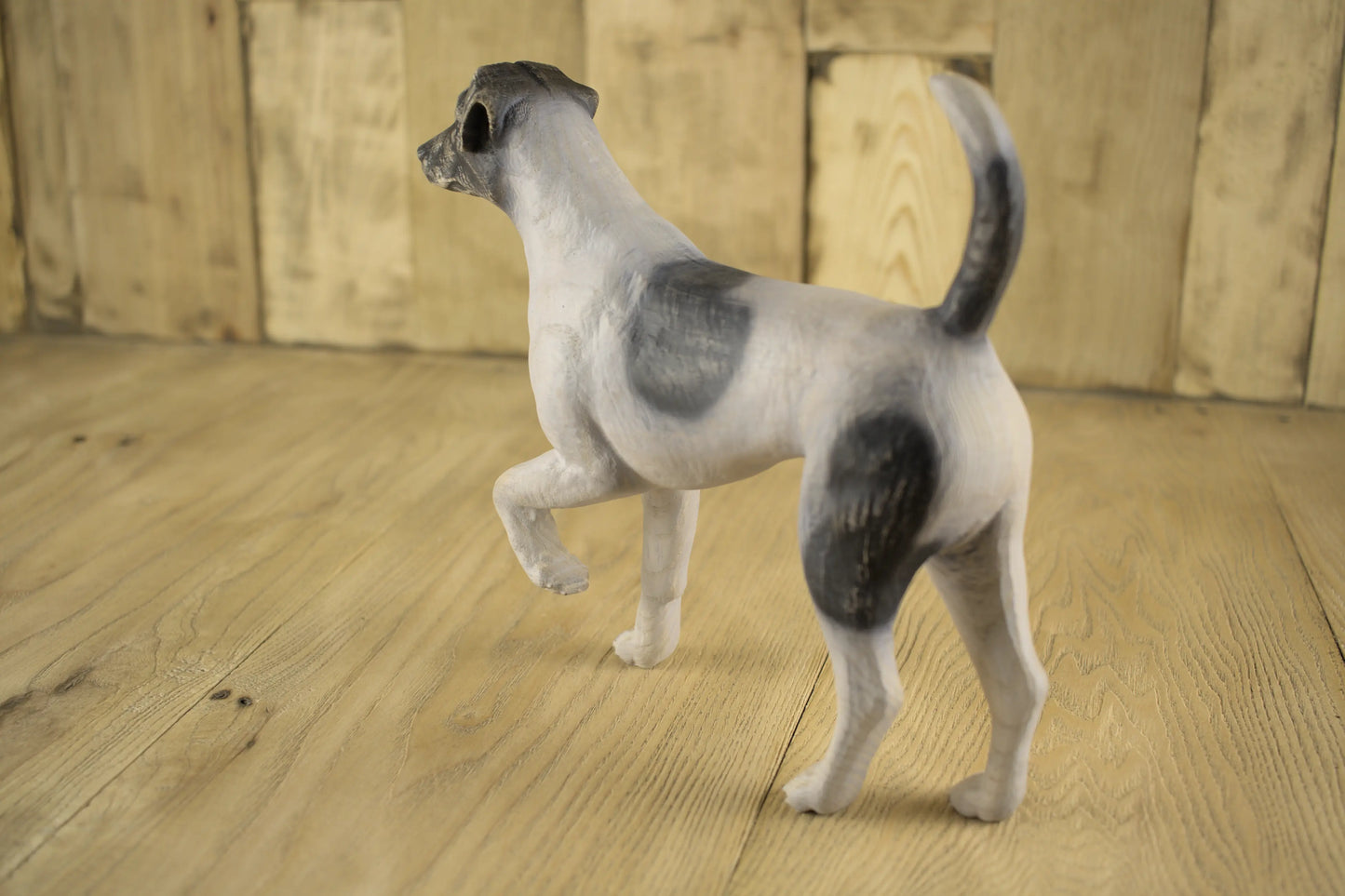 TerrierGuard: The Smooth Fox Terrier Wooden Sculpture