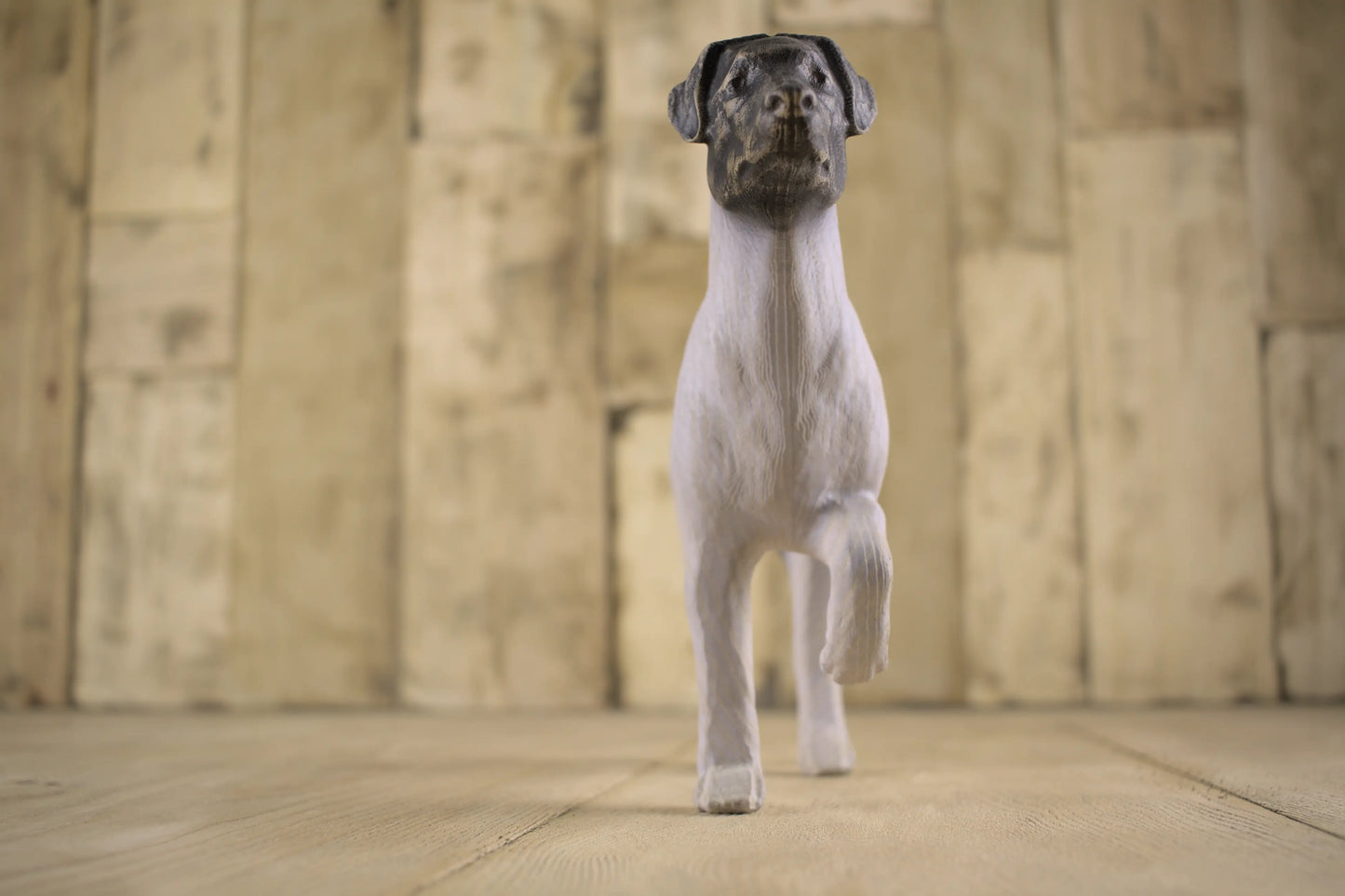 TerrierGuard: The Smooth Fox Terrier Wooden Sculpture