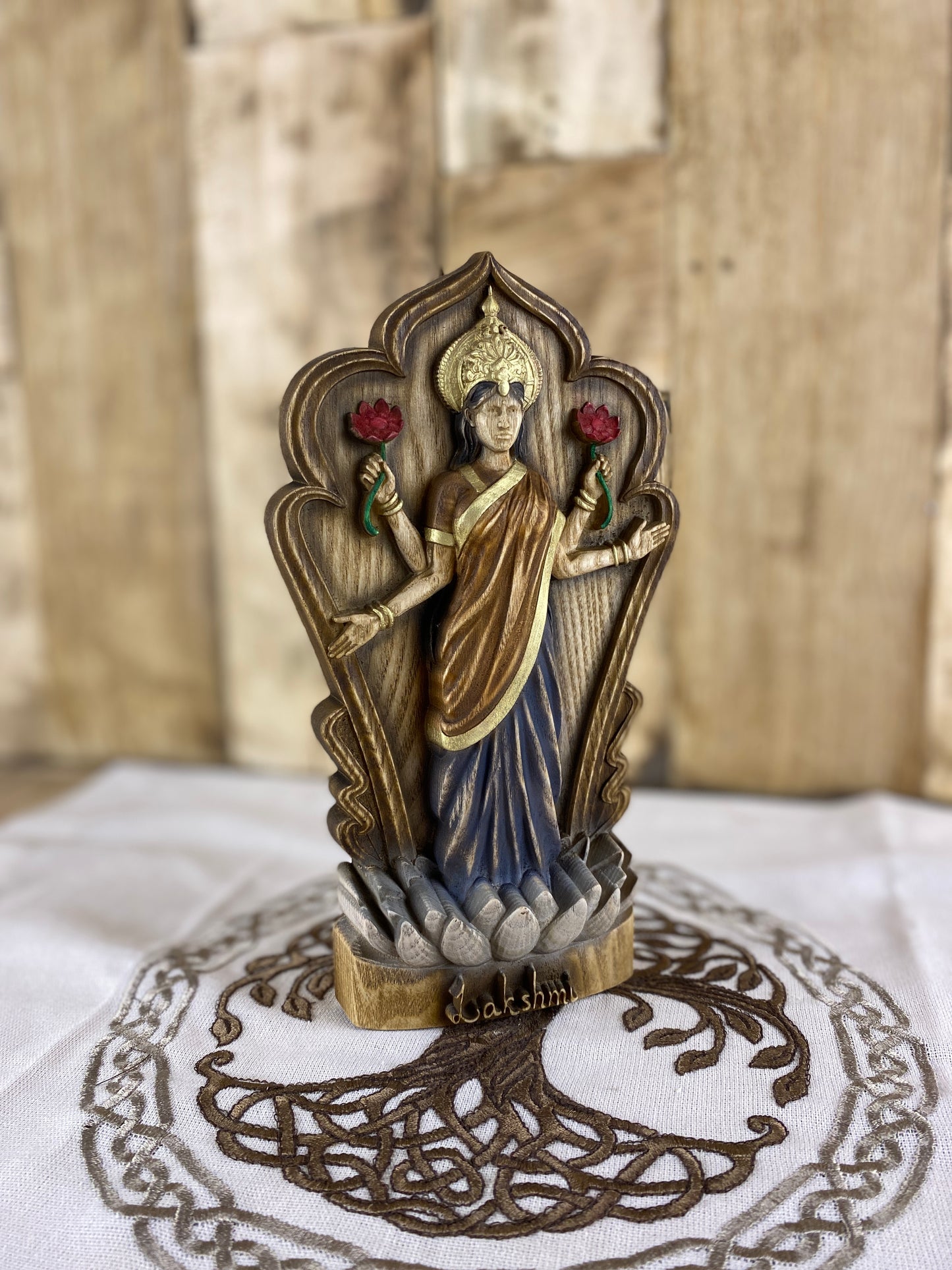 Lakshmi Statue Hindu Goddess Goddess Lakshmi Goddess Idol Goddess of Wealth Laxmi Statue Lakshmi Sculpture Hindu God Goddess Statue Hindu Art