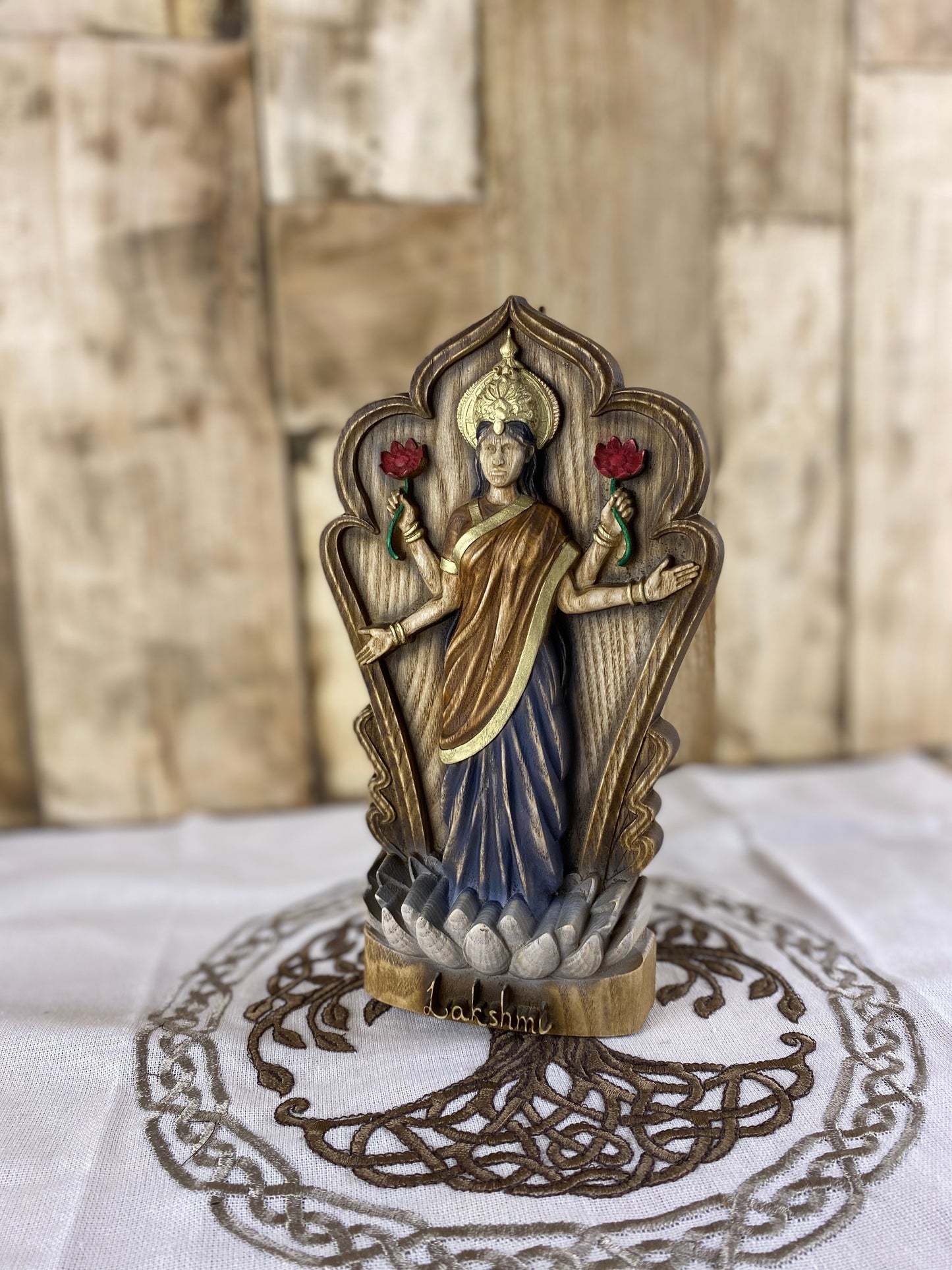 Lakshmi Statue Hindu Goddess Goddess Lakshmi Goddess Idol Goddess of Wealth Laxmi Statue Lakshmi Sculpture Hindu God Goddess Statue Hindu Art