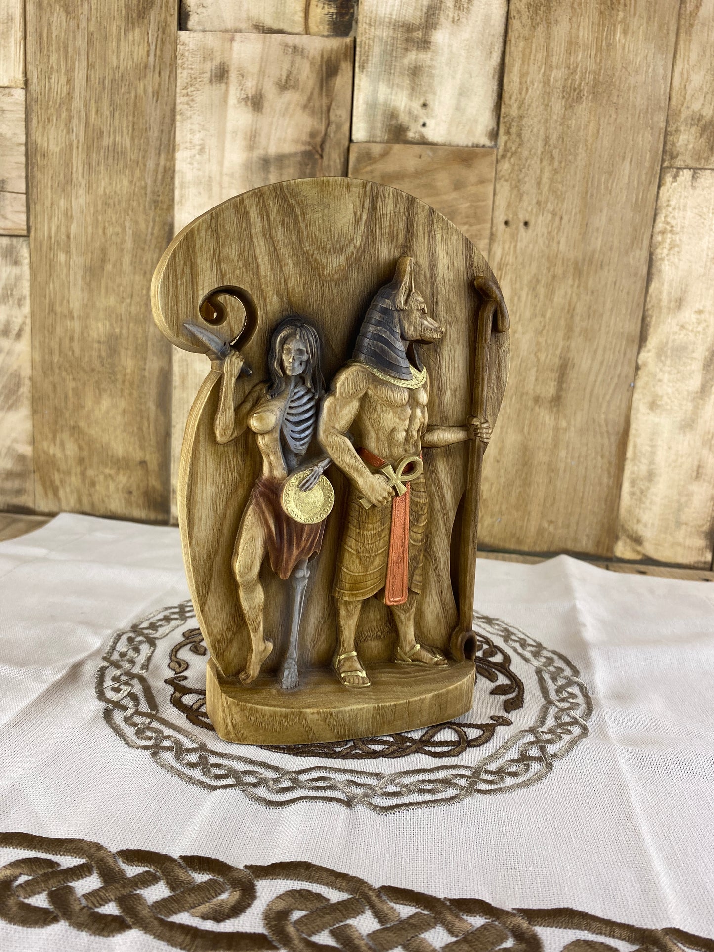 Hel Statue Anubis Statue Norse Gods Egyptian God Goddess Statue Norse Mythology Norse Altar Egyptian Mythology Pagan Altar Egyptian Decor Art