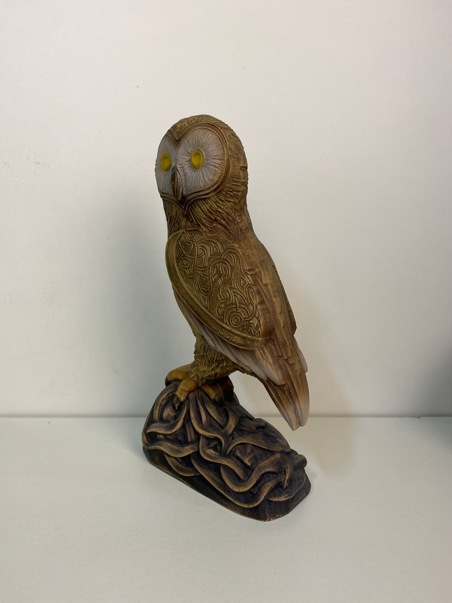 Celtic owl Owl statue Owl figurine Celtic carving Owl decor Owl gift Pagan owl Wicca Witchcraft Bird art Norse mythology Owl spirit animal
