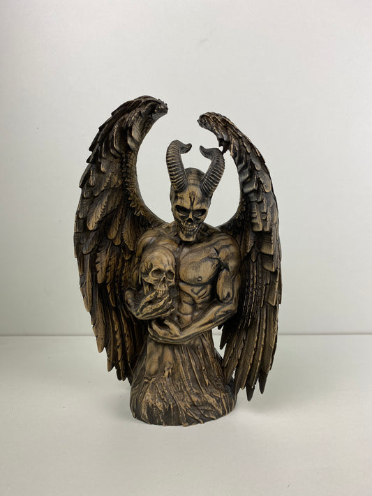 Demon Demon statue Satan statue Occult statue Demon decor Gothic decor Satanic statue Lucifer statue Wooden statue