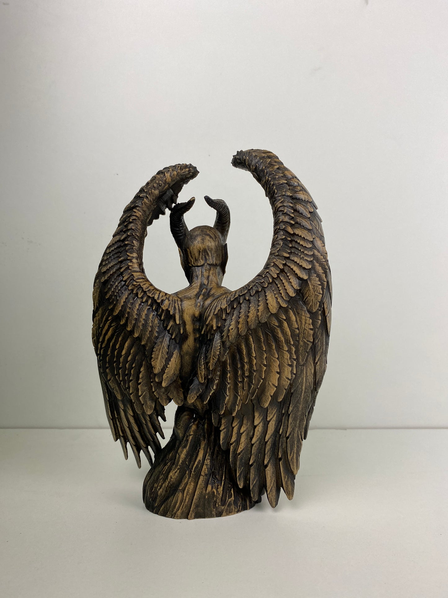 Demon Demon statue Satan statue Occult statue Demon decor Gothic decor Satanic statue Lucifer statue Wooden statue