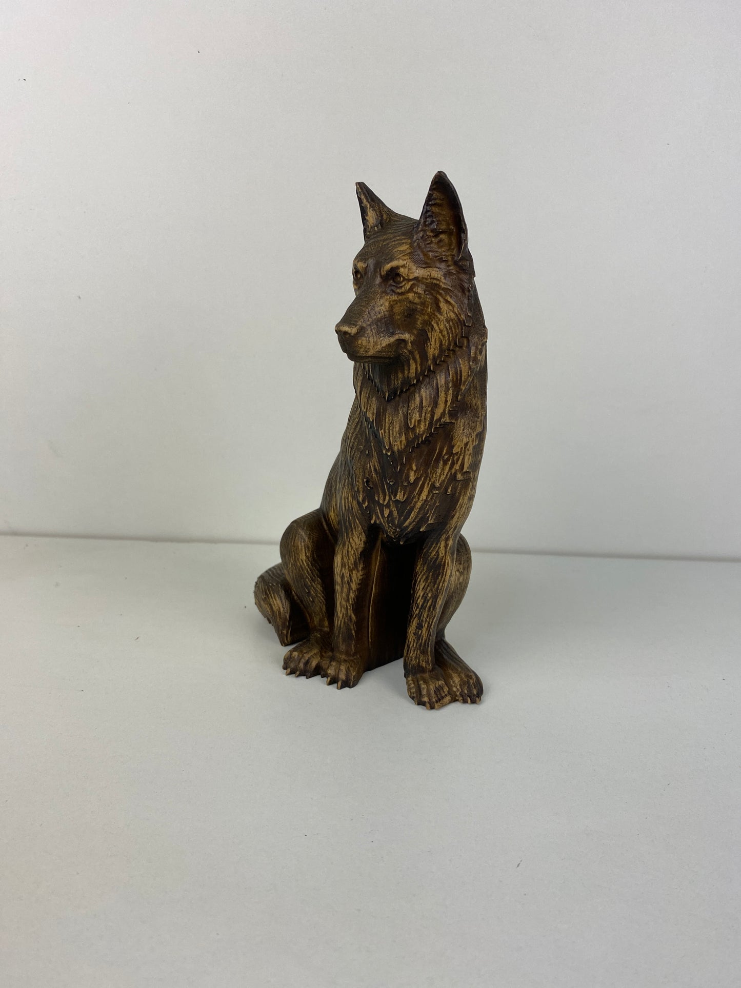 Wolf sculpture Wood wolf Wolf statue Wolf decor Norse mythology Fenrir Wolf art Viking wolf Wolf totem Wood carving Wooden wolf carved