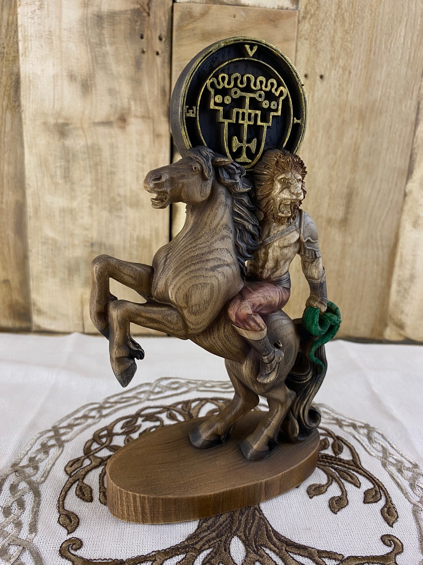 Vine demon King Vine Demon statue Demon seal Sigil Occult decor Goetia Ritual Ritual statue Satan statue Altar statue Woodcarving Witchcraft
