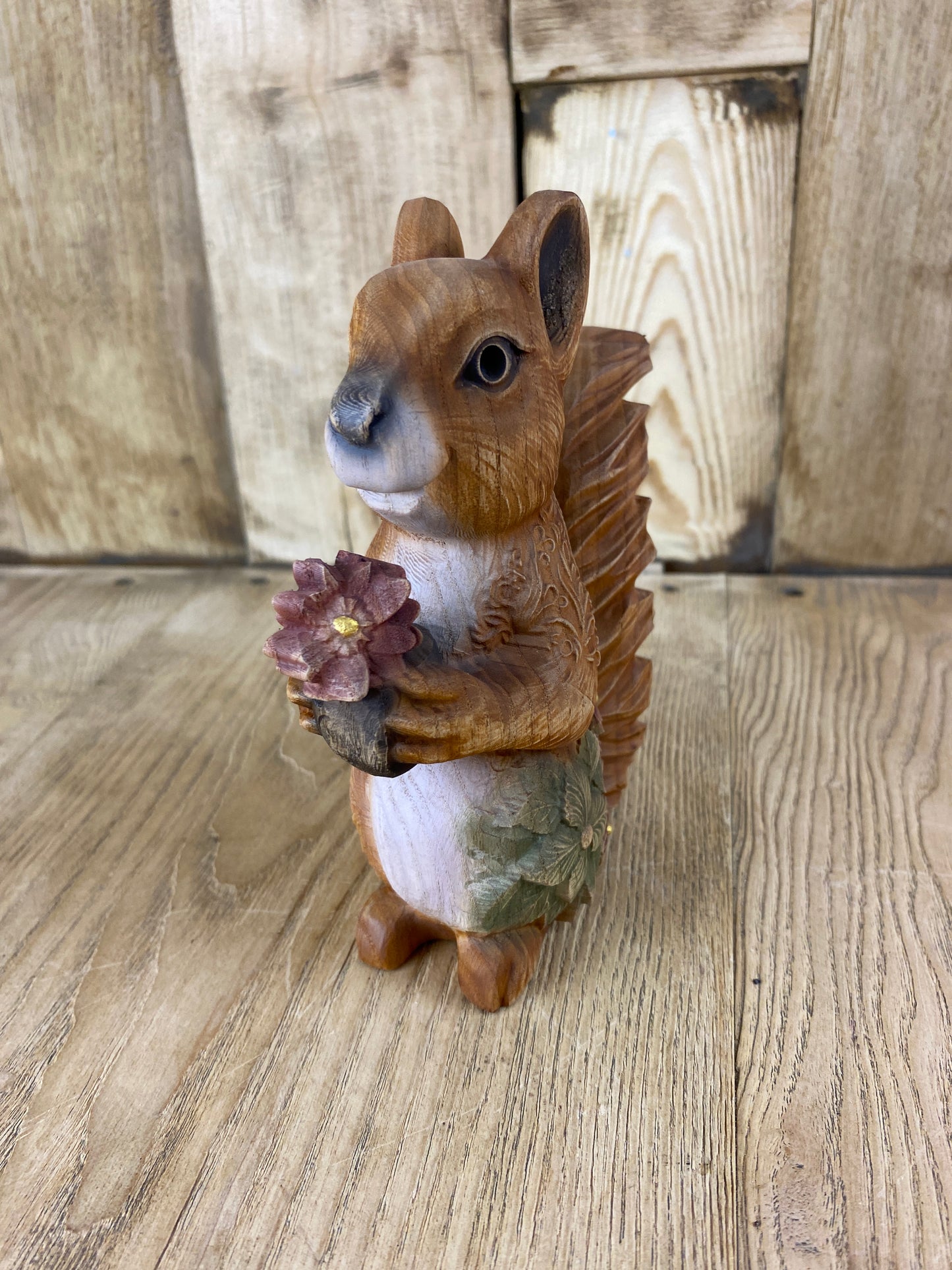 Squirrel Squirrel statue Squirrel animal Forest animal Peanut squirrel Animal statue Animal Home decor Home decoration Wood carving Wood art