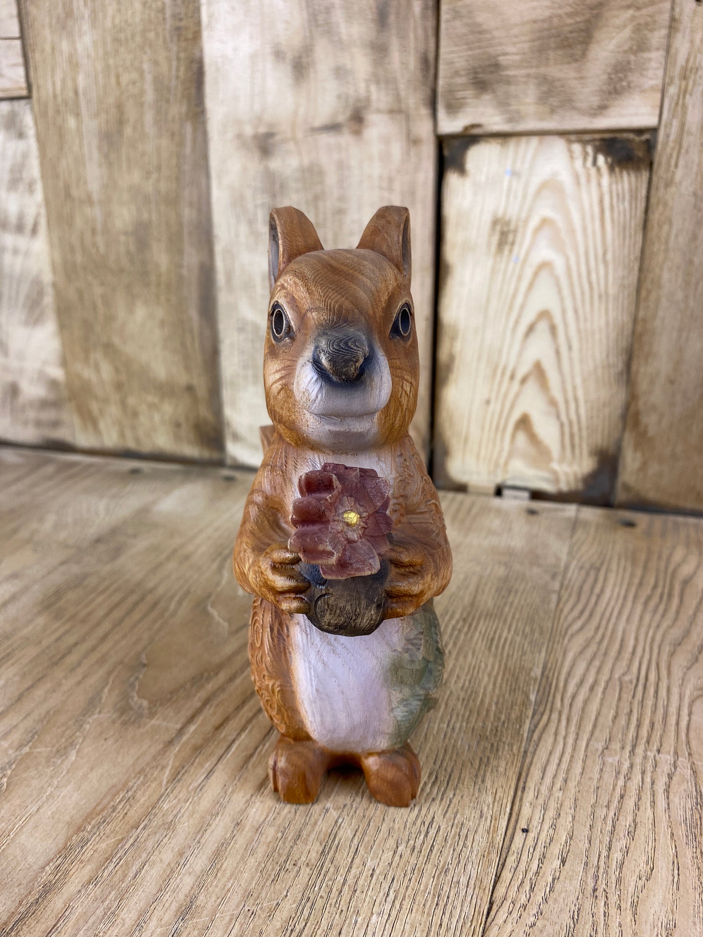 Squirrel Squirrel statue Squirrel animal Forest animal Peanut squirrel Animal statue Animal Home decor Home decoration Wood carving Wood art