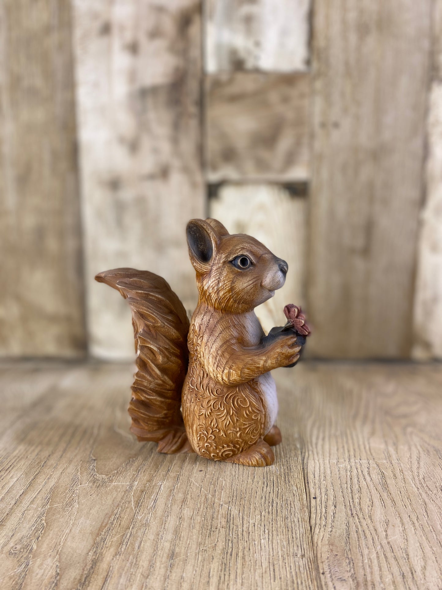 Squirrel Squirrel statue Squirrel animal Forest animal Peanut squirrel Animal statue Animal Home decor Home decoration Wood carving Wood art
