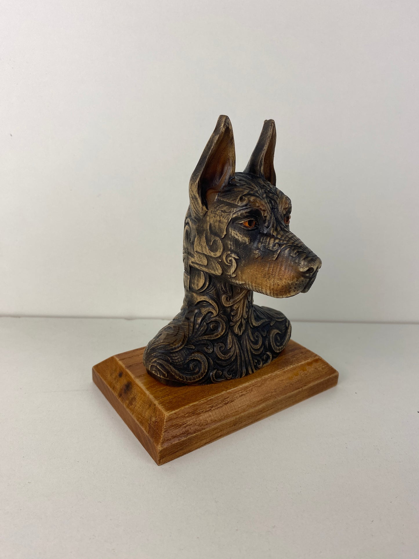 Doberman statue Doberman bust Dog statue Doberman sculpture Doberman gift Dog decor Dog art Wood carving Dog carving Dog head Dog figurine