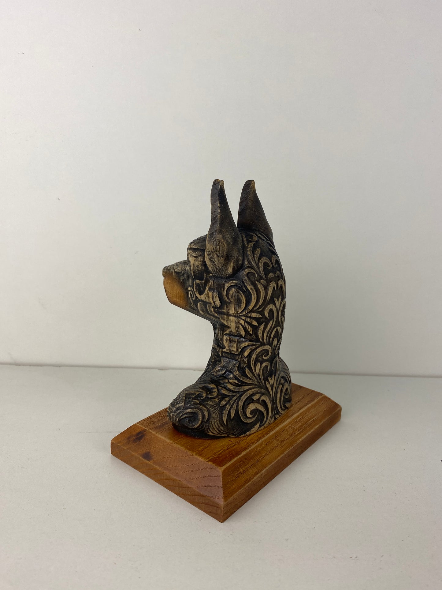 Doberman statue Doberman bust Dog statue Doberman sculpture Doberman gift Dog decor Dog art Wood carving Dog carving Dog head Dog figurine