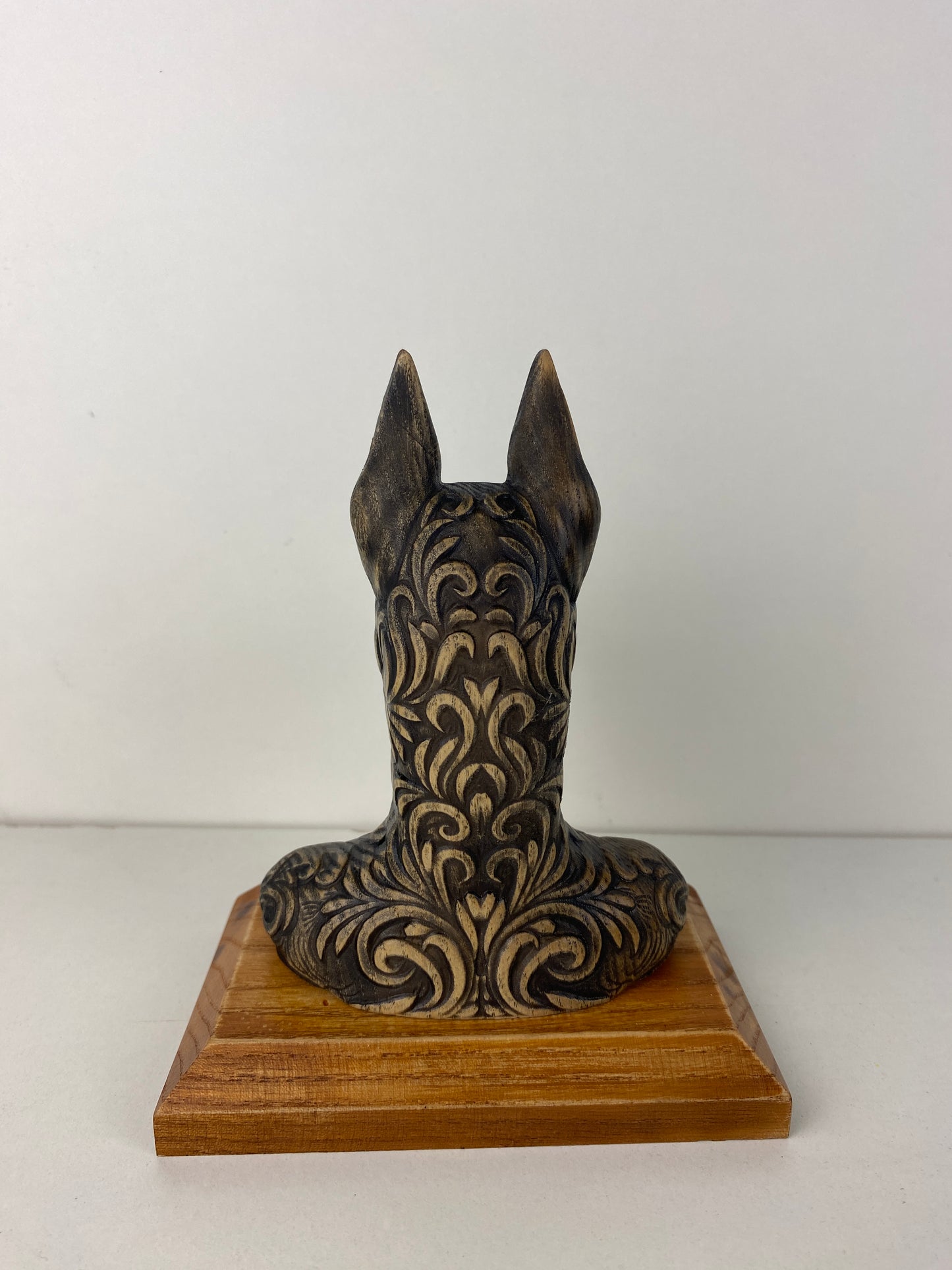 Doberman statue Doberman bust Dog statue Doberman sculpture Doberman gift Dog decor Dog art Wood carving Dog carving Dog head Dog figurine