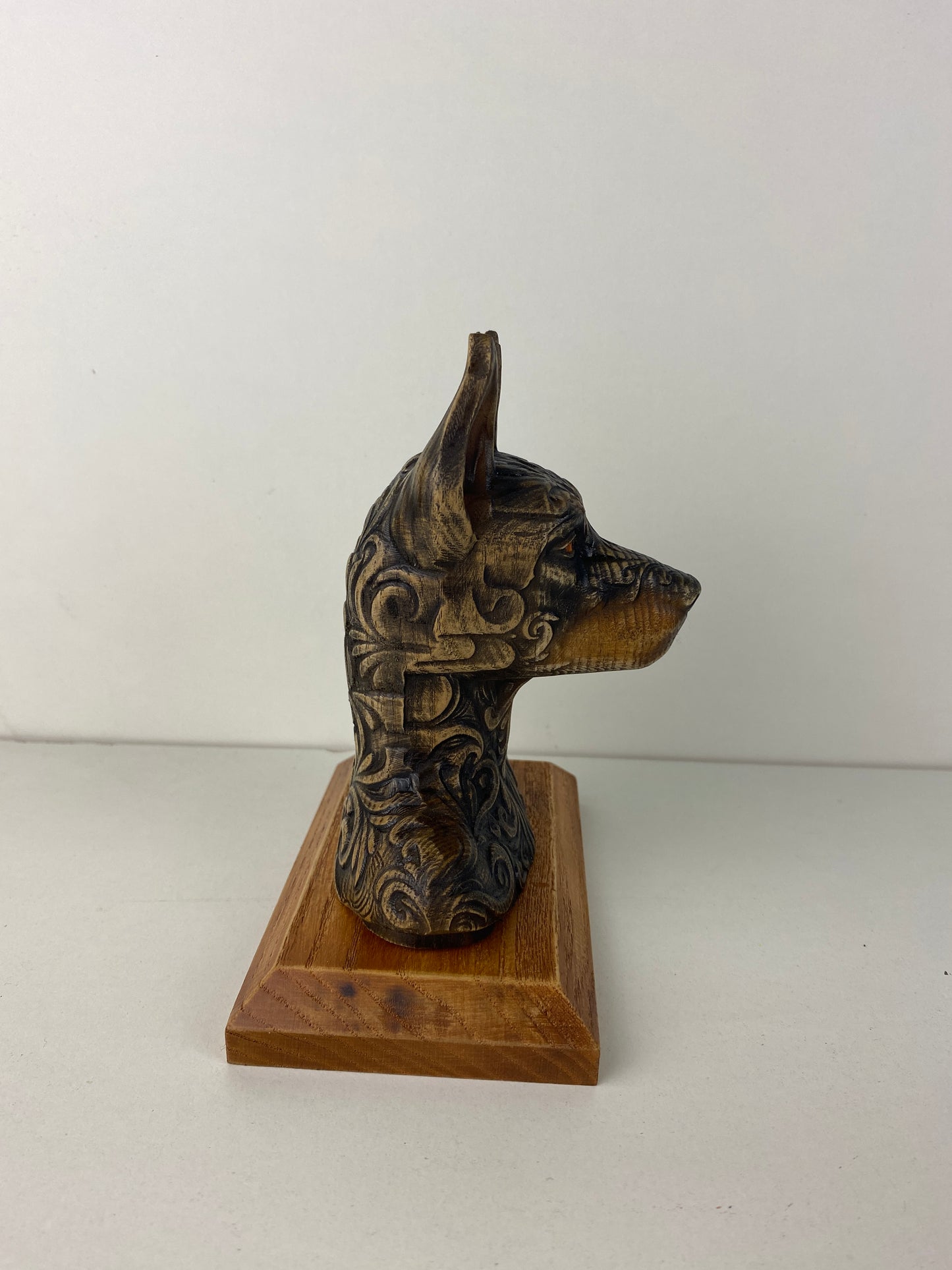 Doberman statue Doberman bust Dog statue Doberman sculpture Doberman gift Dog decor Dog art Wood carving Dog carving Dog head Dog figurine