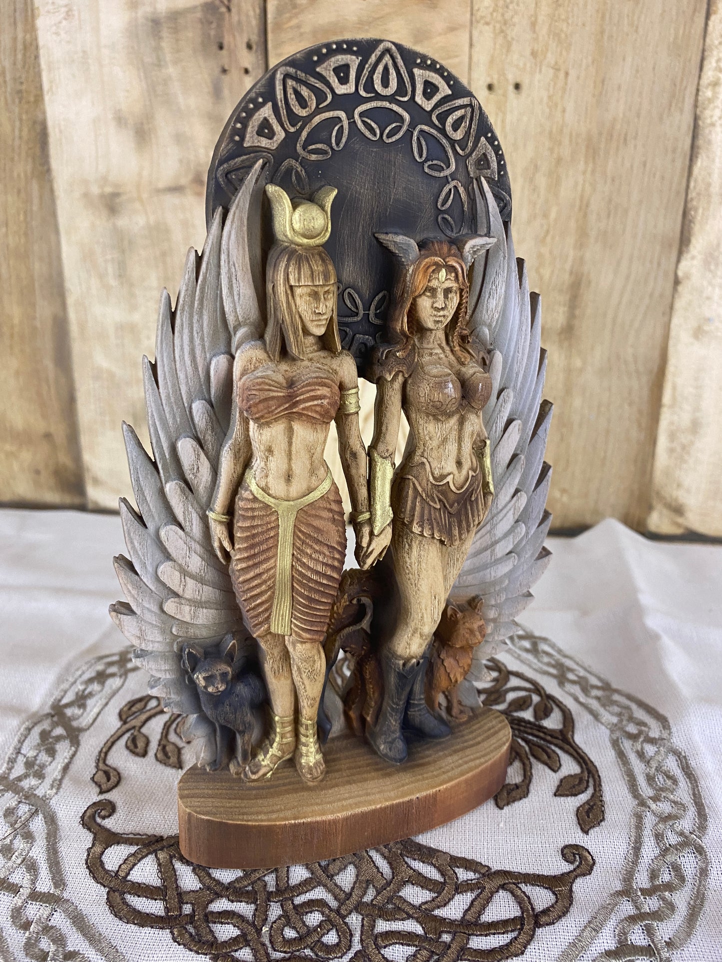 Freya statue Isis statue Egyptian statue Egyptian goddess Norse goddess Norse mythology Freyja statue Norse pagan Asatru Isis goddess Freya