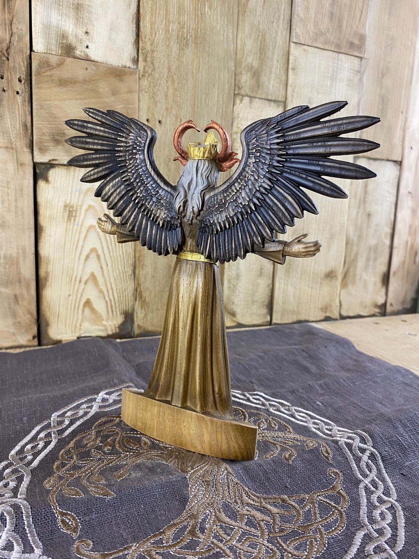 Satan statue Satanism Demon statue Devil statue Satanic Witchcraft Wood carving Demon art Demon decor Occult decor Satanael Occult art