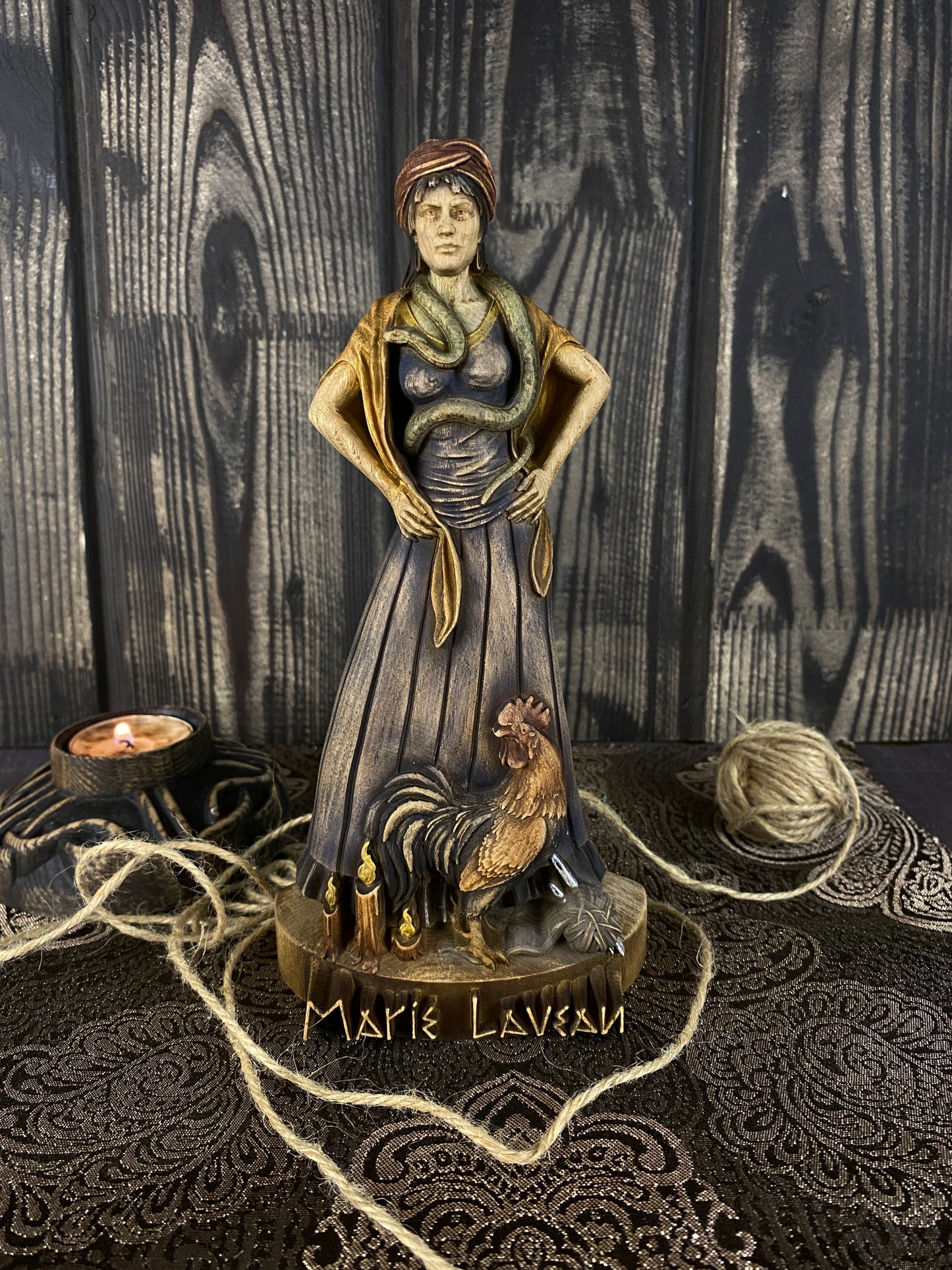 Marie laveau Voodoo queen Witch statue New orleands Marie laveau statue Witchcraft altar Spiritual Altar statue Voodoo décor Hoodoo statue
