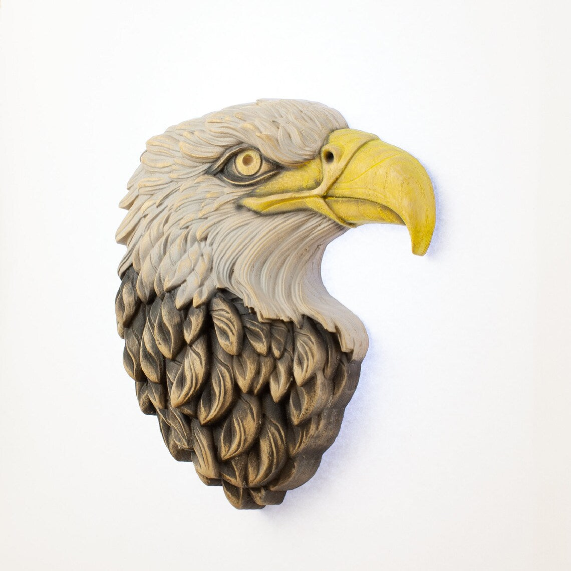 Bald Eagle Wood Wall Art - Wood Carved American Patriot