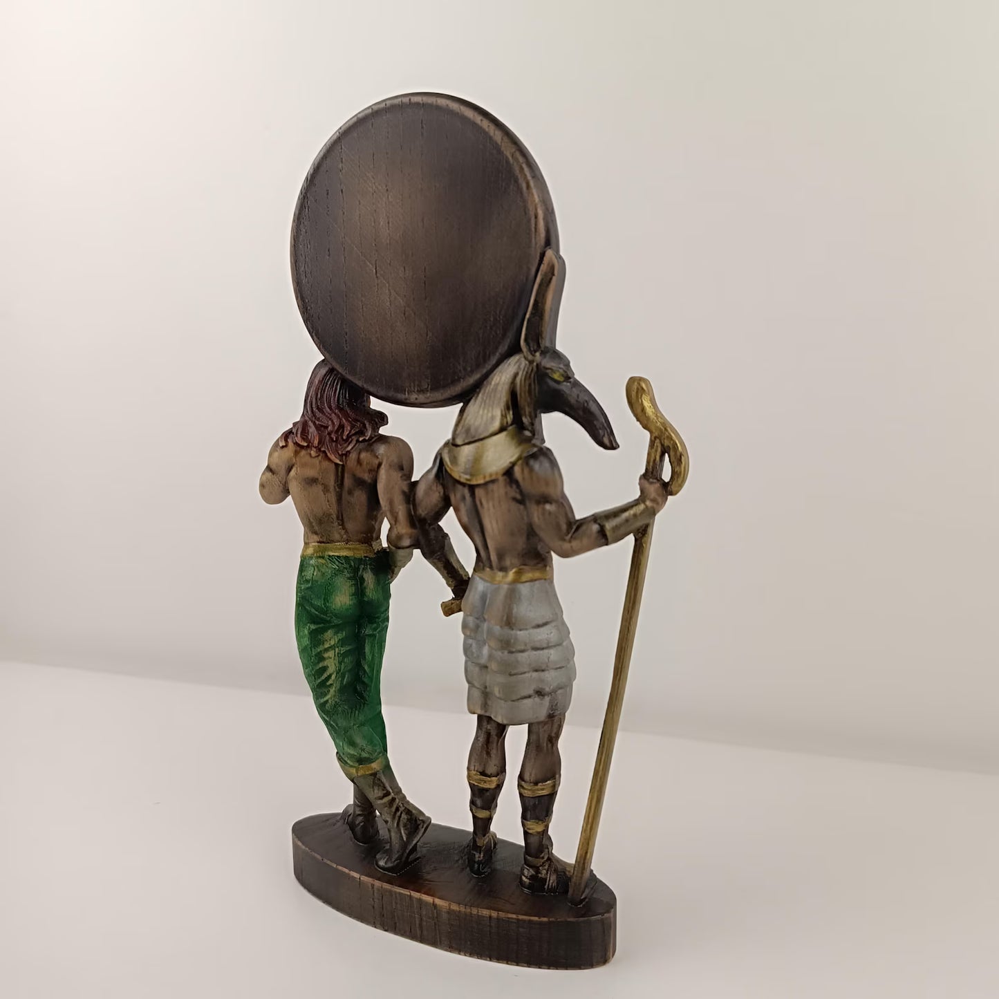 Set and Loki Wooden Statue