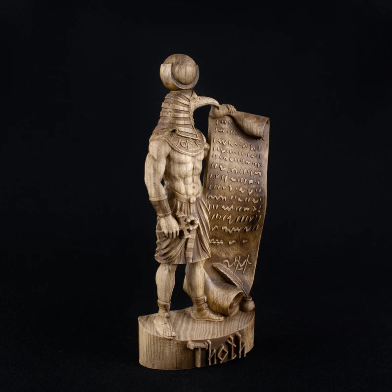 Thoth Wooden Statue Handcrafted