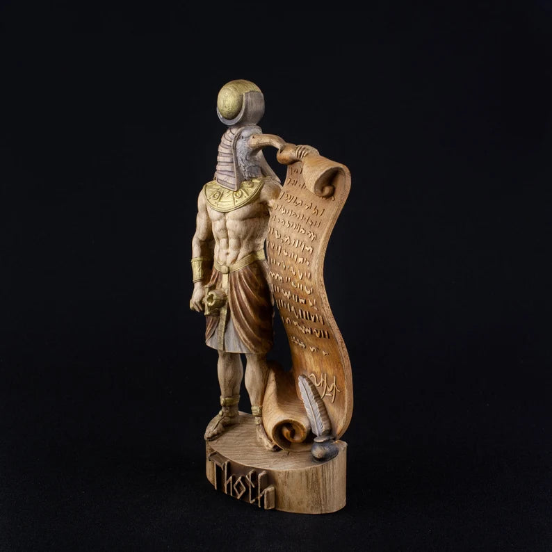 Thoth Wooden Statue Handcrafted