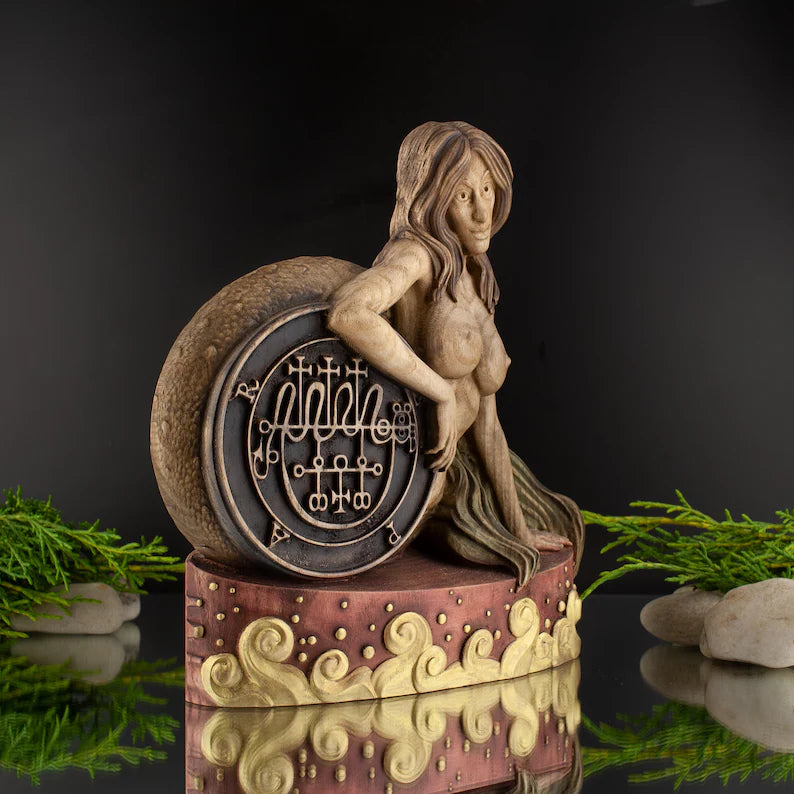 Wooden Statue of Vepar - Representative of the World of Sea Demons