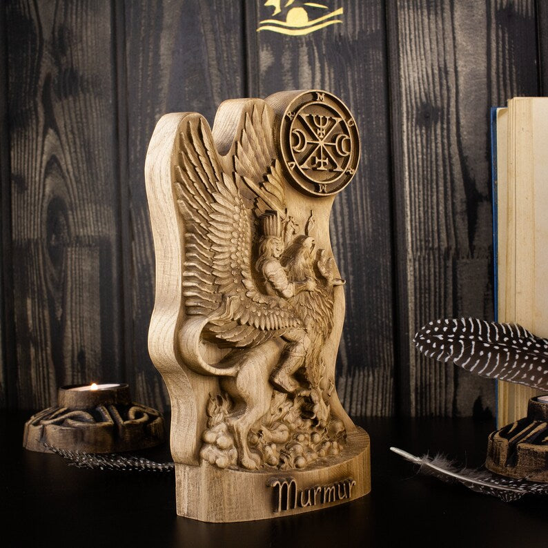 Wooden Statue of Murmur - Embodiment of the Marquis of War Magic