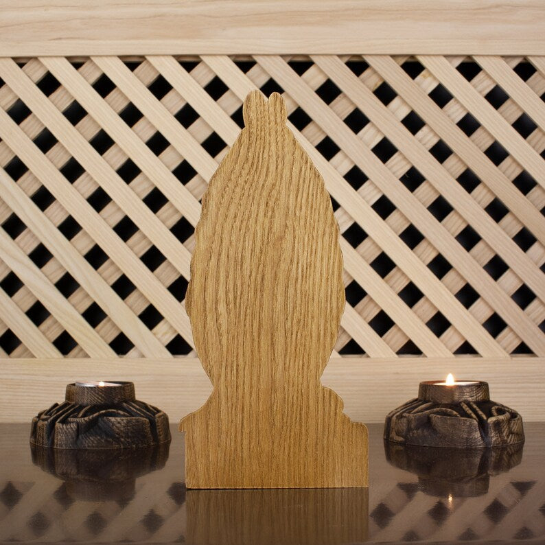 Wooden Goddess Freya Statue - Scandinavian Mythology Carved