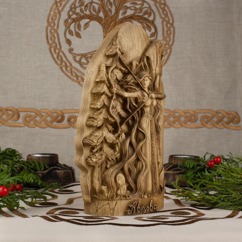 Wooden Statue of Abnoba: A Symbol of Wilderness and Nature
